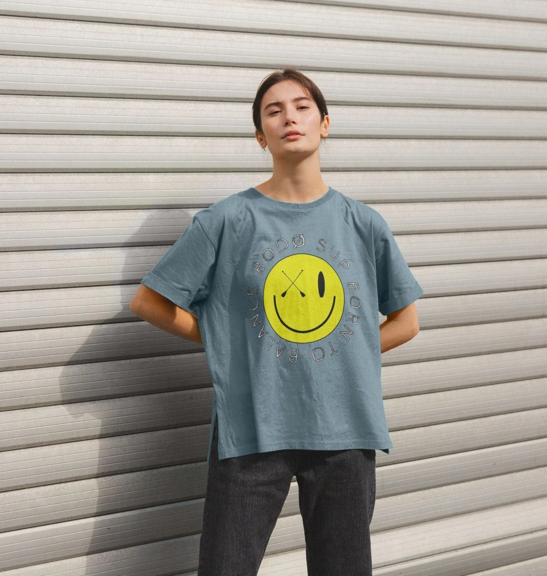 Women's Bodø Relaxed Cut Yellow Smiley T-Shirt