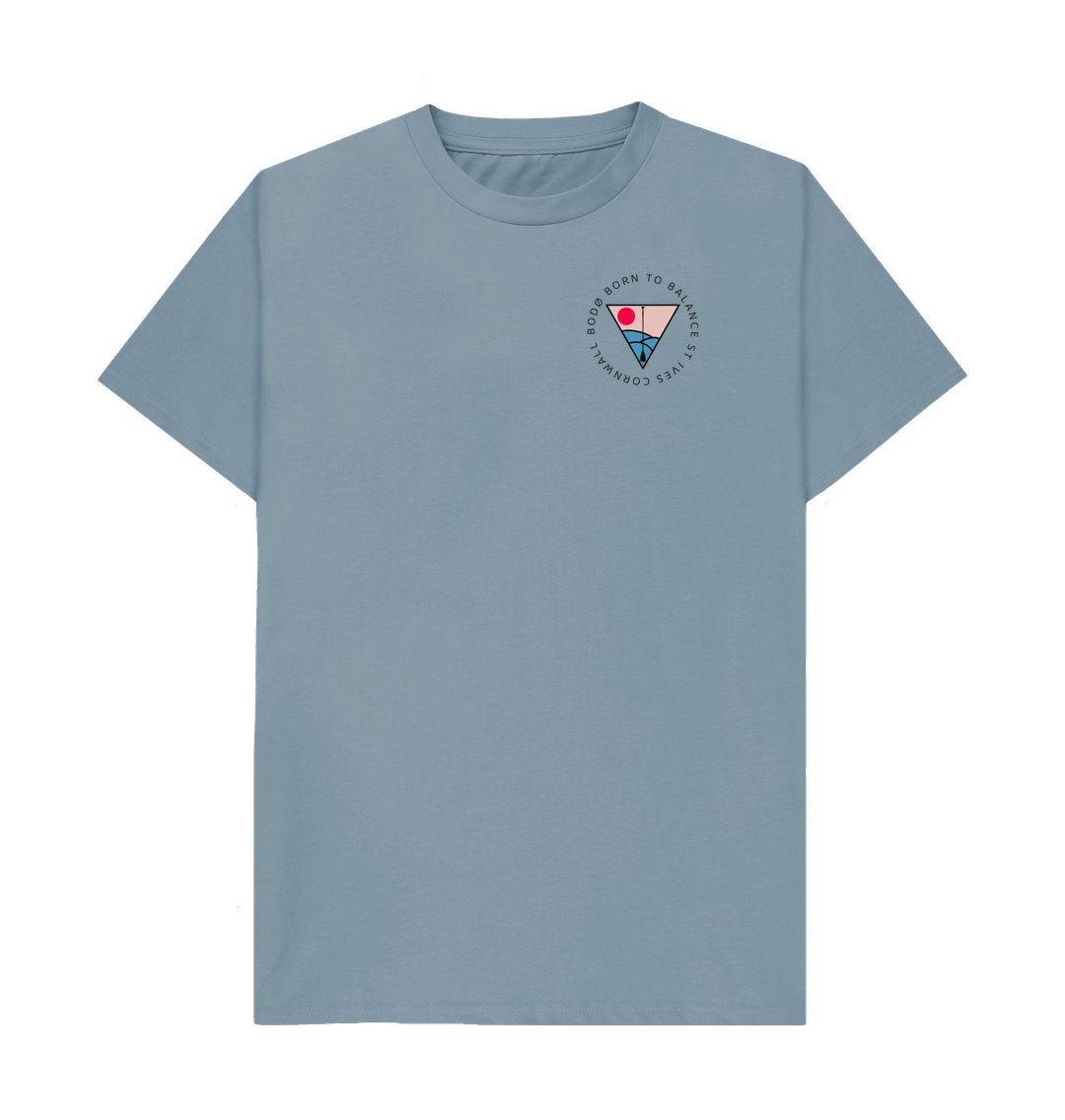 Stone Blue Men's Bod\u00f8 Classic Cut T-Shirt - Porthmeor Sunrise