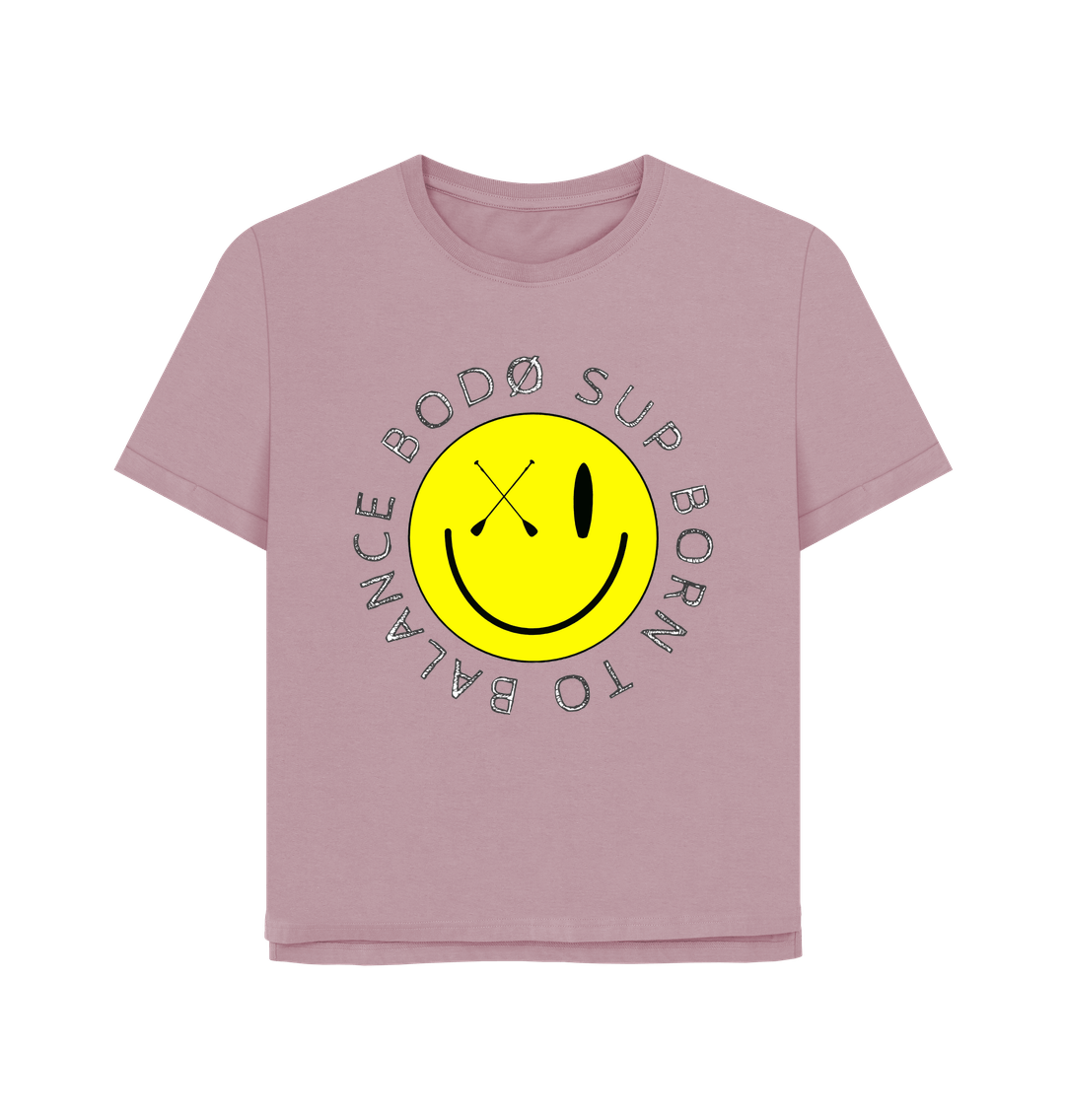 Mauve Women's Bod\u00f8 Relaxed Cut Yellow Smiley T-Shirt
