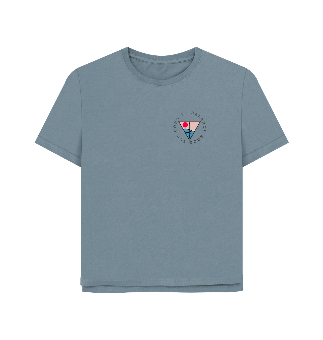 Stone Blue Women's Bod\u00f8 Relaxed Cut T-Shirt - Sunrise