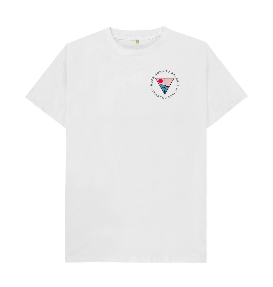 White Men's Bod\u00f8 Classic Cut T-Shirt - Porthmeor Sunrise