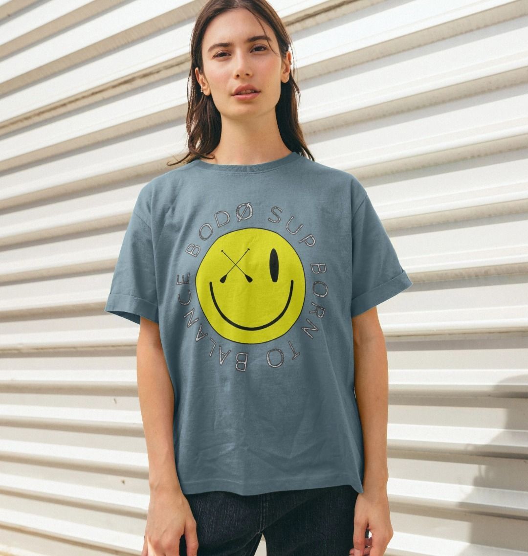 Women's Bodø Relaxed Cut Yellow Smiley T-Shirt