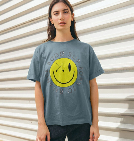 Women's Bodø Relaxed Cut Yellow Smiley T-Shirt
