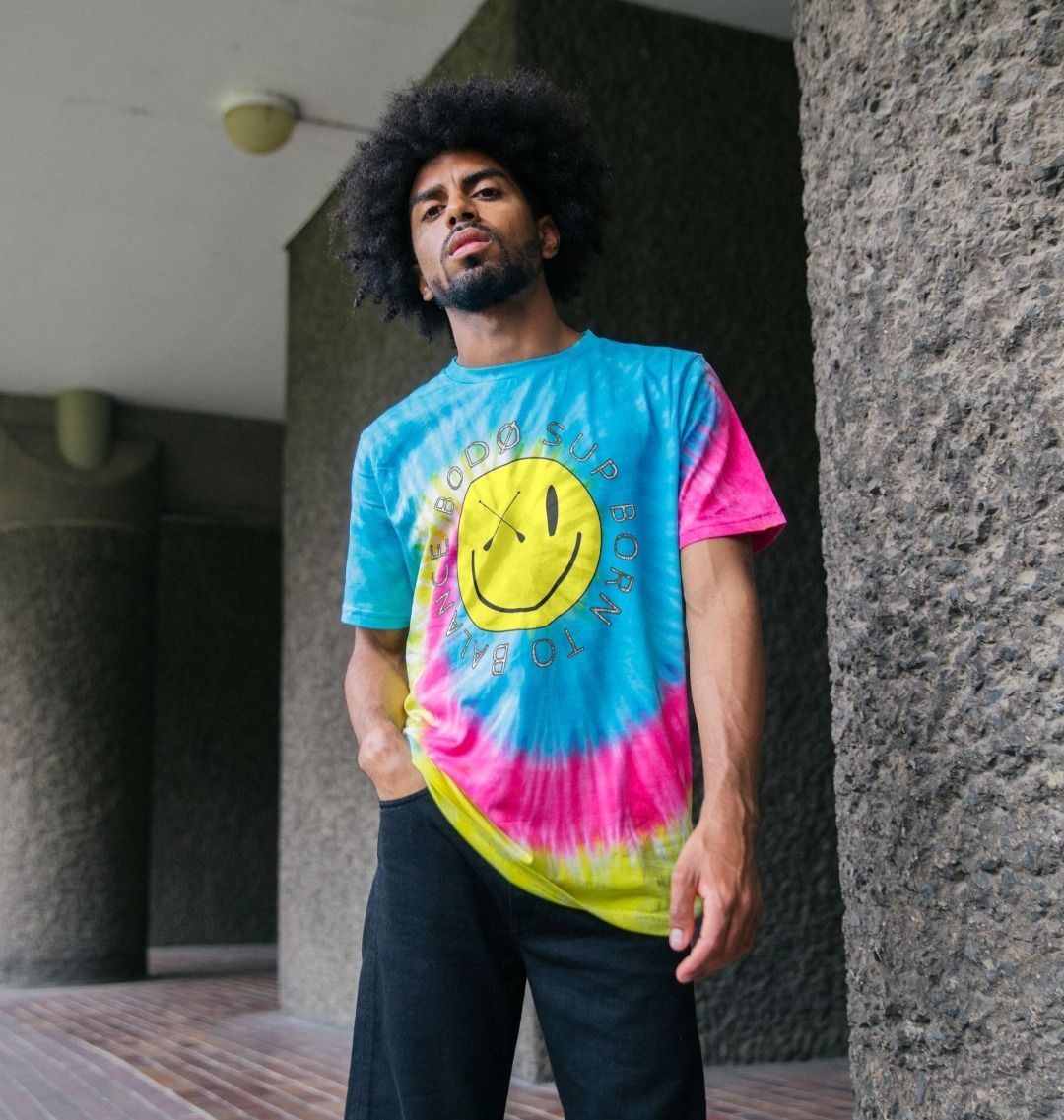 Bodø - Classic Cut Organic T Shirt - Smiley - Yellow